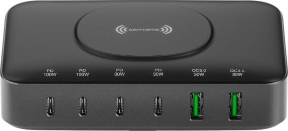 Stacion karikimi 4smarts 7in1 GaN, 100W, me karikim pa tela, i zi gri