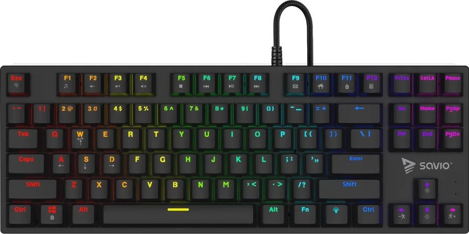 Tastierë mekanike gaming Savio Tempest X2, Outemu Red, RGB, e zezë