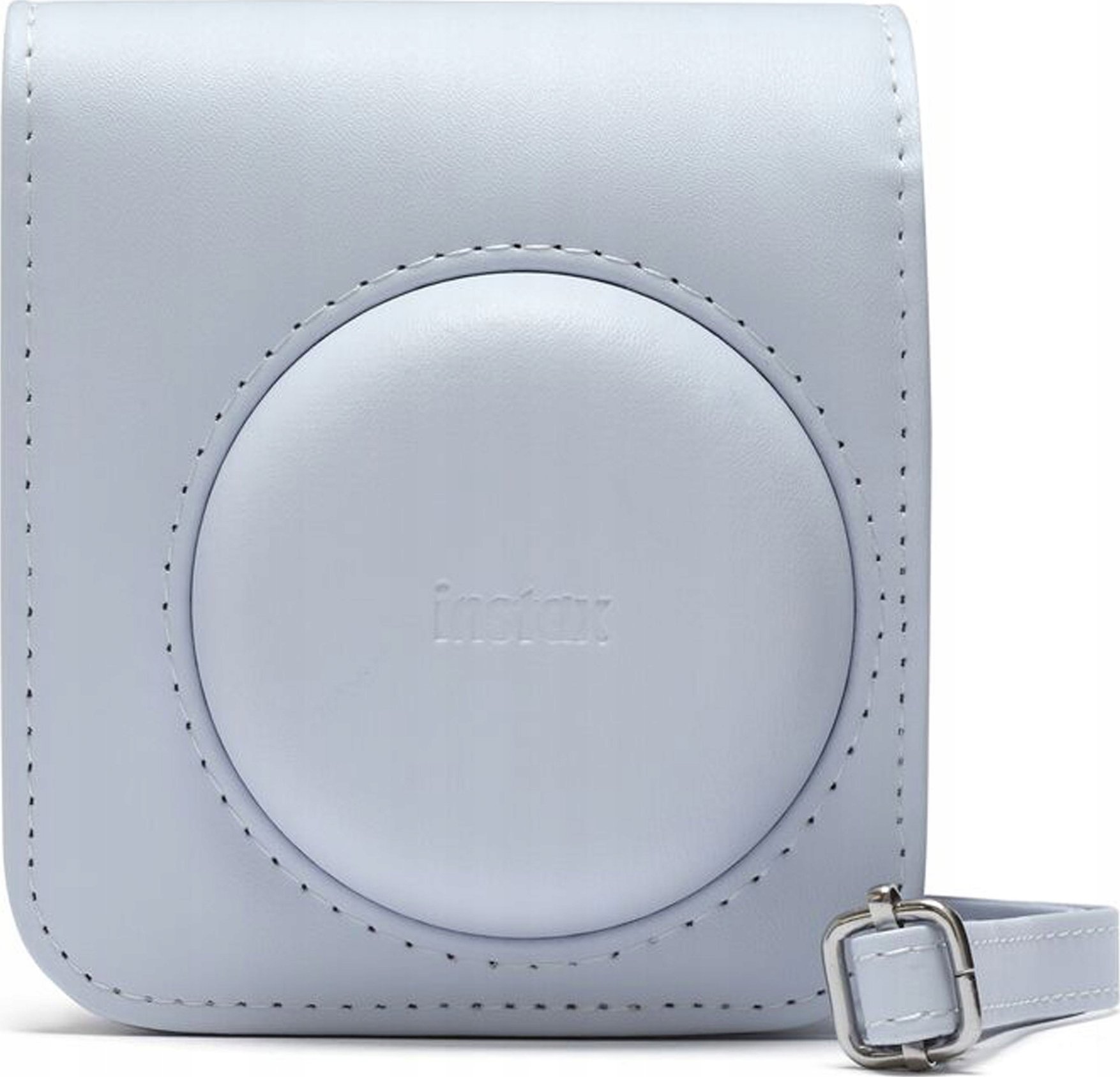 Mbulesë aparati Fujifilm Instax Mini 12, me rrip shpatulle, Clay White