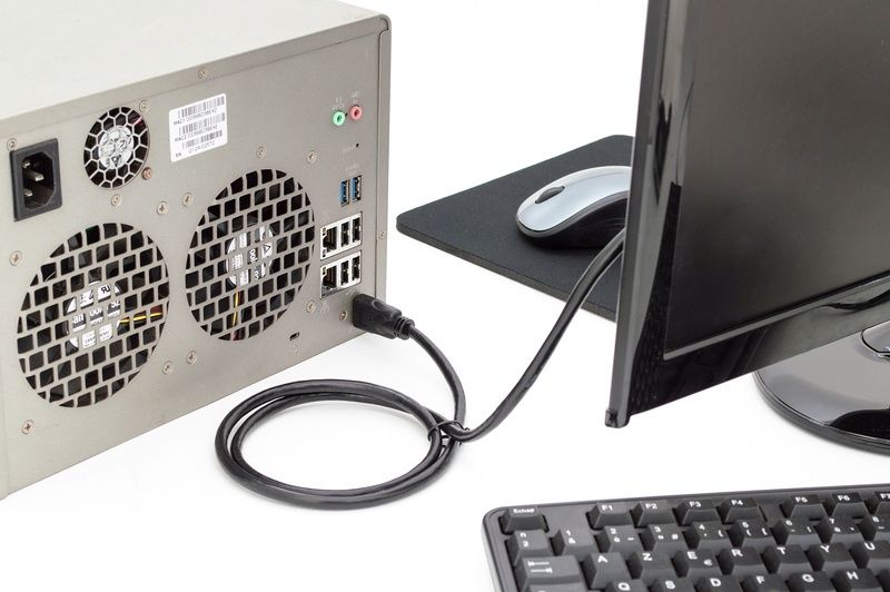 Kabllo HDMI Digitus DB-330123-010-S, 1m, High Speed me Ethernet, i zi