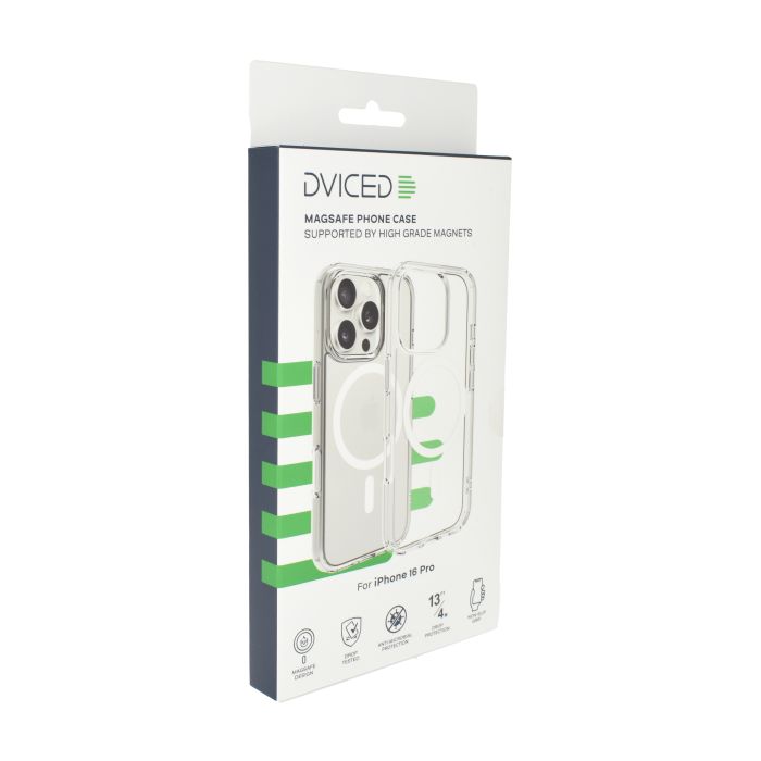 Dviced Magsafe iPhone 16 Pro Clear Case, White