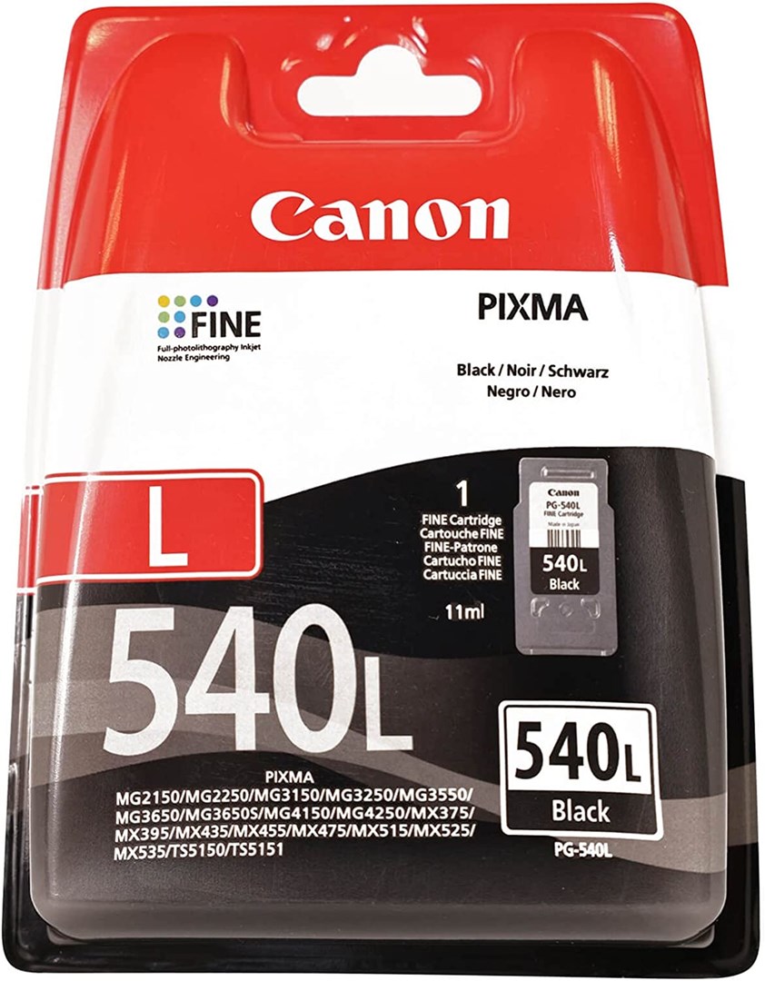 Ngjyrë printeri Canon PG-540L, 11ml, 300 faqe, e zezë