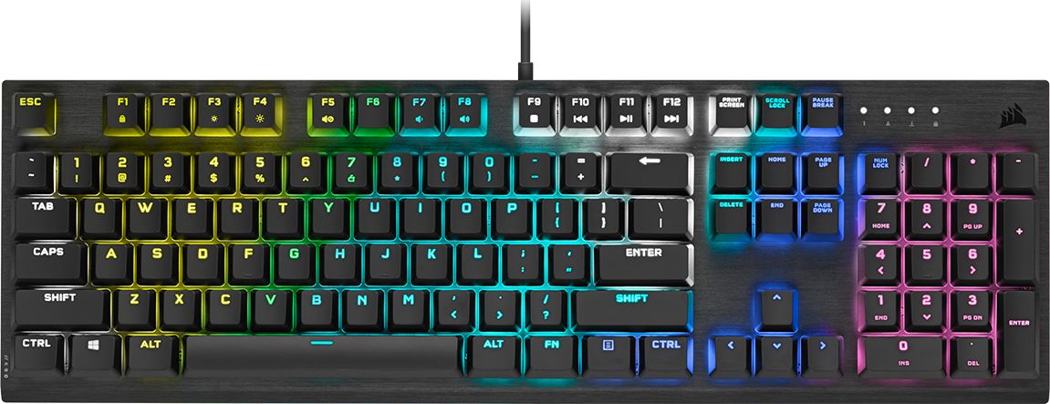 Tastierë Corsair K60 RGB PRO, US, e zezë (CH-910D019-NA)