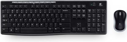 Komplet tastierë dhe mi Logitech MK270, wireless, me numpad, i zi