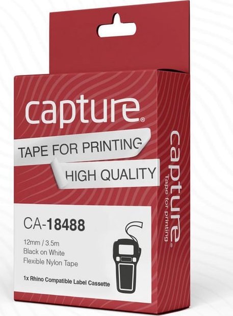 Rrip etiketues Capture CA-18488, rezistent ndaj gërvishtjeve, i bardhë