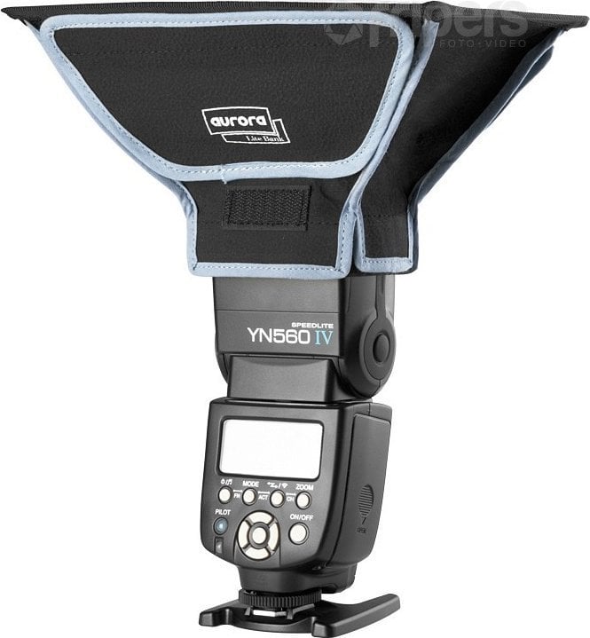 Софтбокс Aurora Microbox 15 x 20 cm, за блиц со кламерица, бел