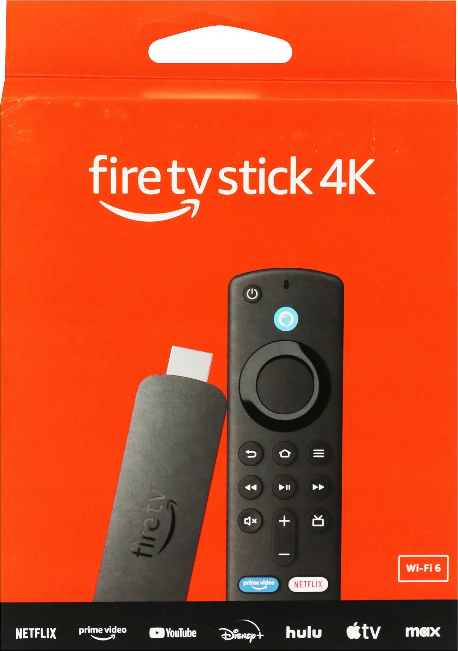 Уред за стриминг Amazon Fire TV Stick 4K, Wi‑Fi 6, Alexa далечински управувач со глас, црна