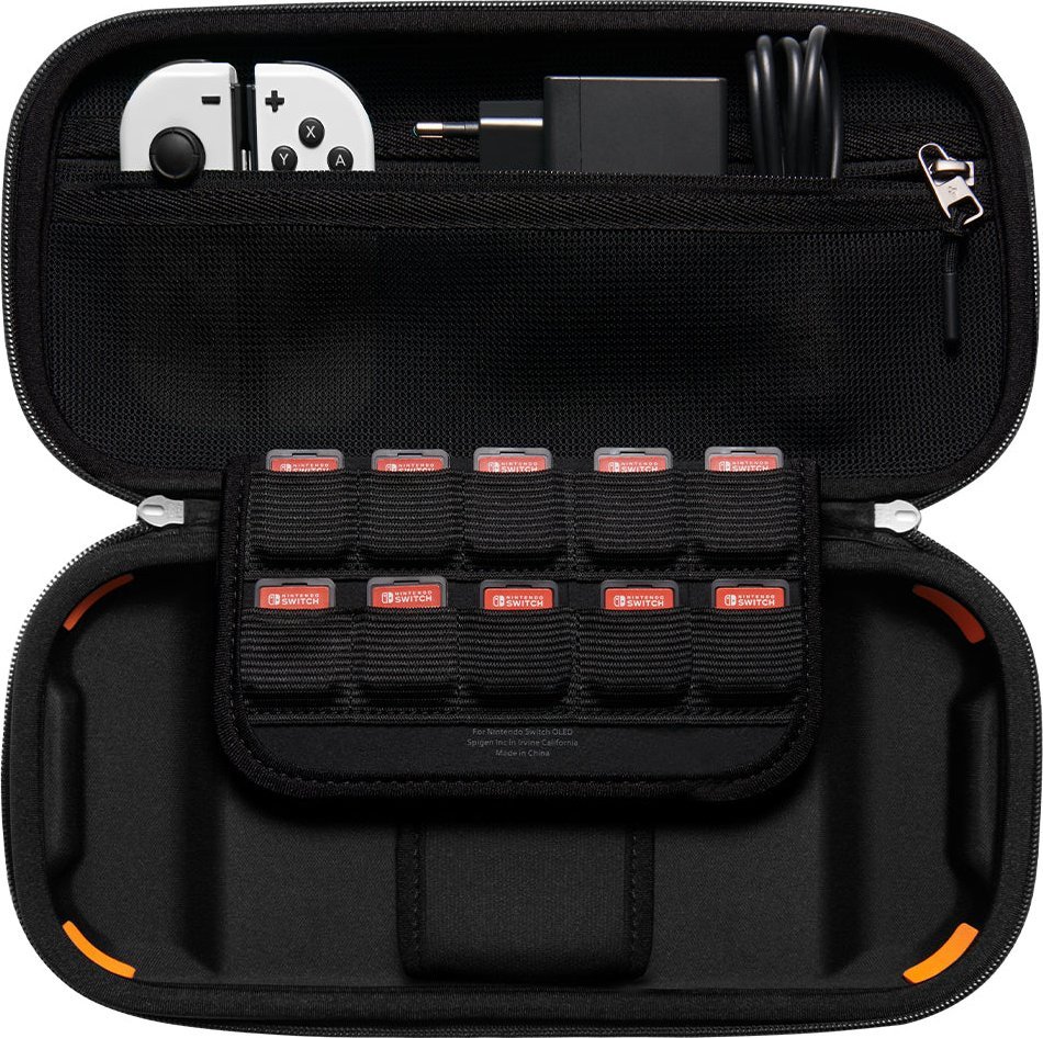 Çantë mbrojtëse Spigen Rugged Armor Pro Pouch, për Nintendo Switch dhe Switch OLED, e zezë