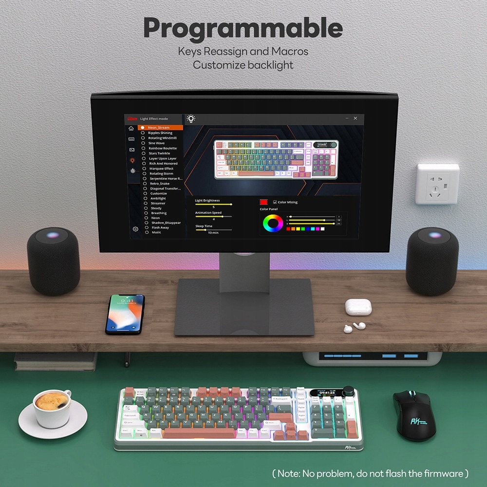 Tastierë mekanike RK Royal Kludge S98, 98 taste, RGB, wireless