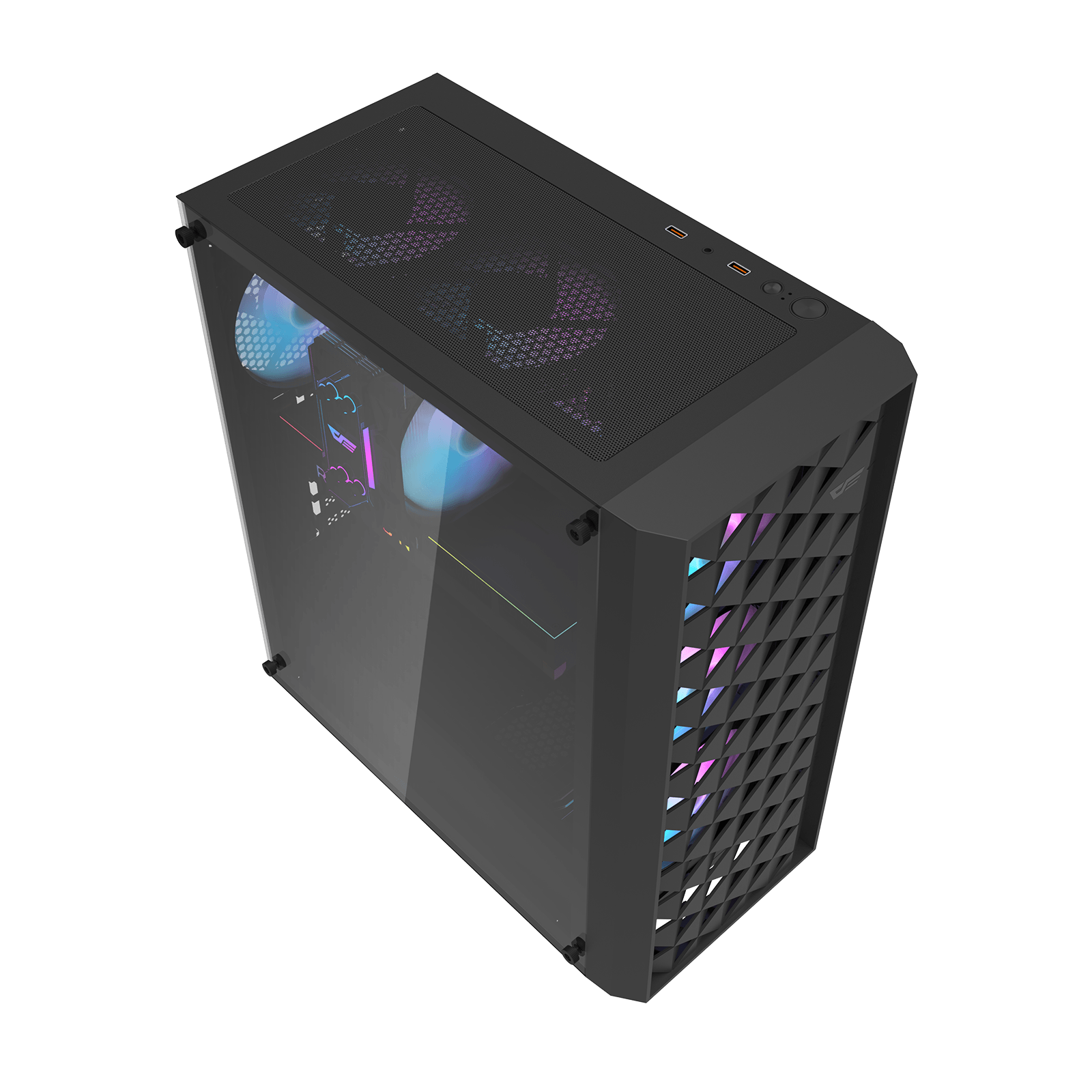 Kasë Darkflash DK351, e zezë, Midi Tower