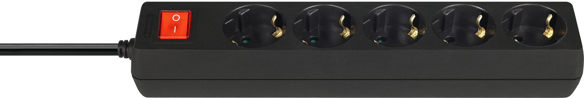 Продолжен кабел Savio LZ-15, 5x шуко приклучоци, кабел 5 m, бел