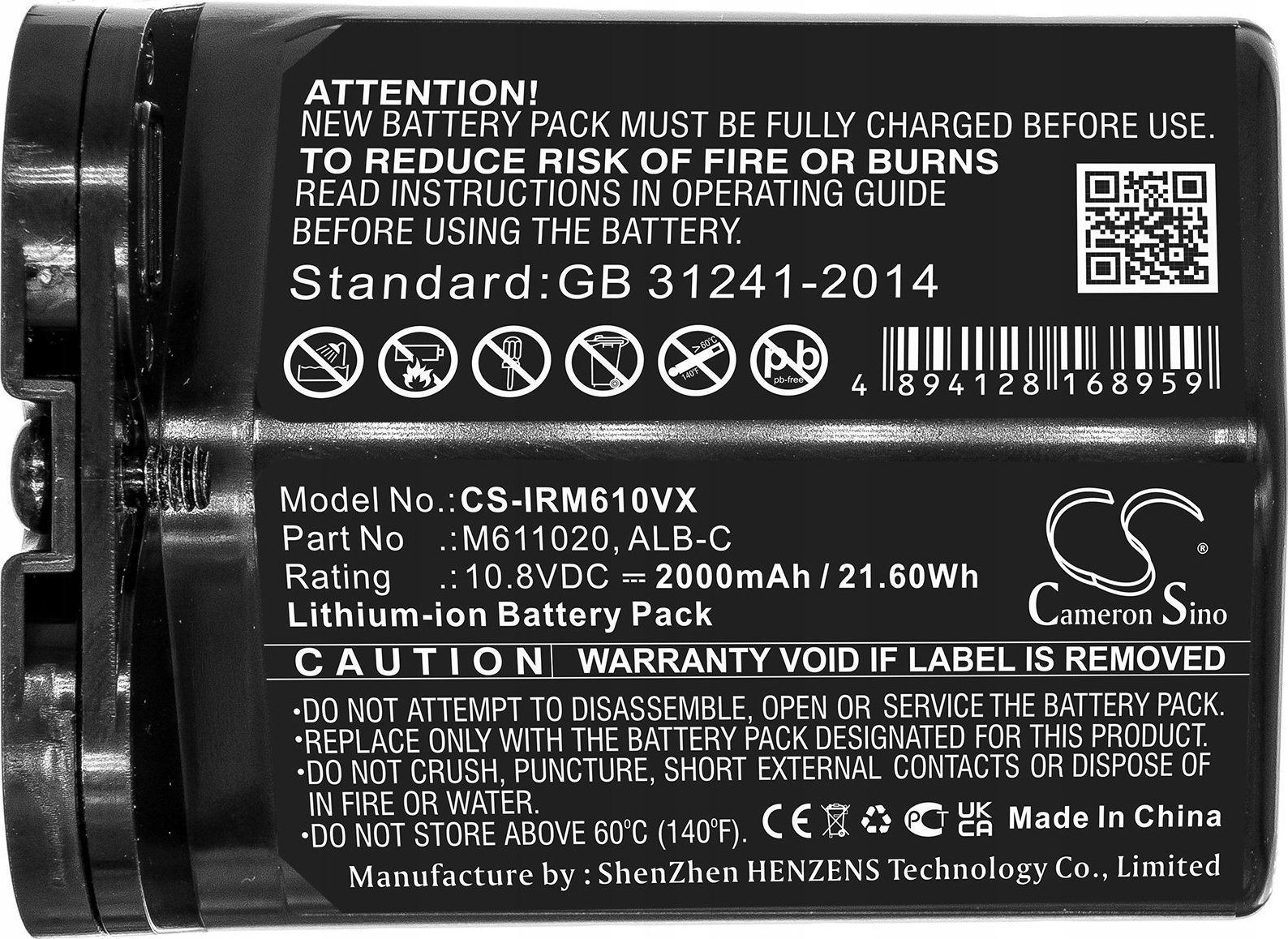 Bateri për robot fshesë Cameron Sino, për iRobot Braava Jet M6, 3500mAh