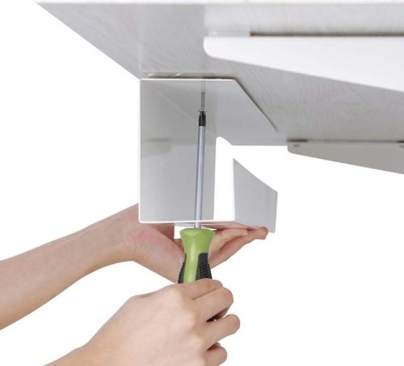 Organizues kabllosh Ergo Mask 1B, kanal metalik 60 cm, nën tavolinë, i zi