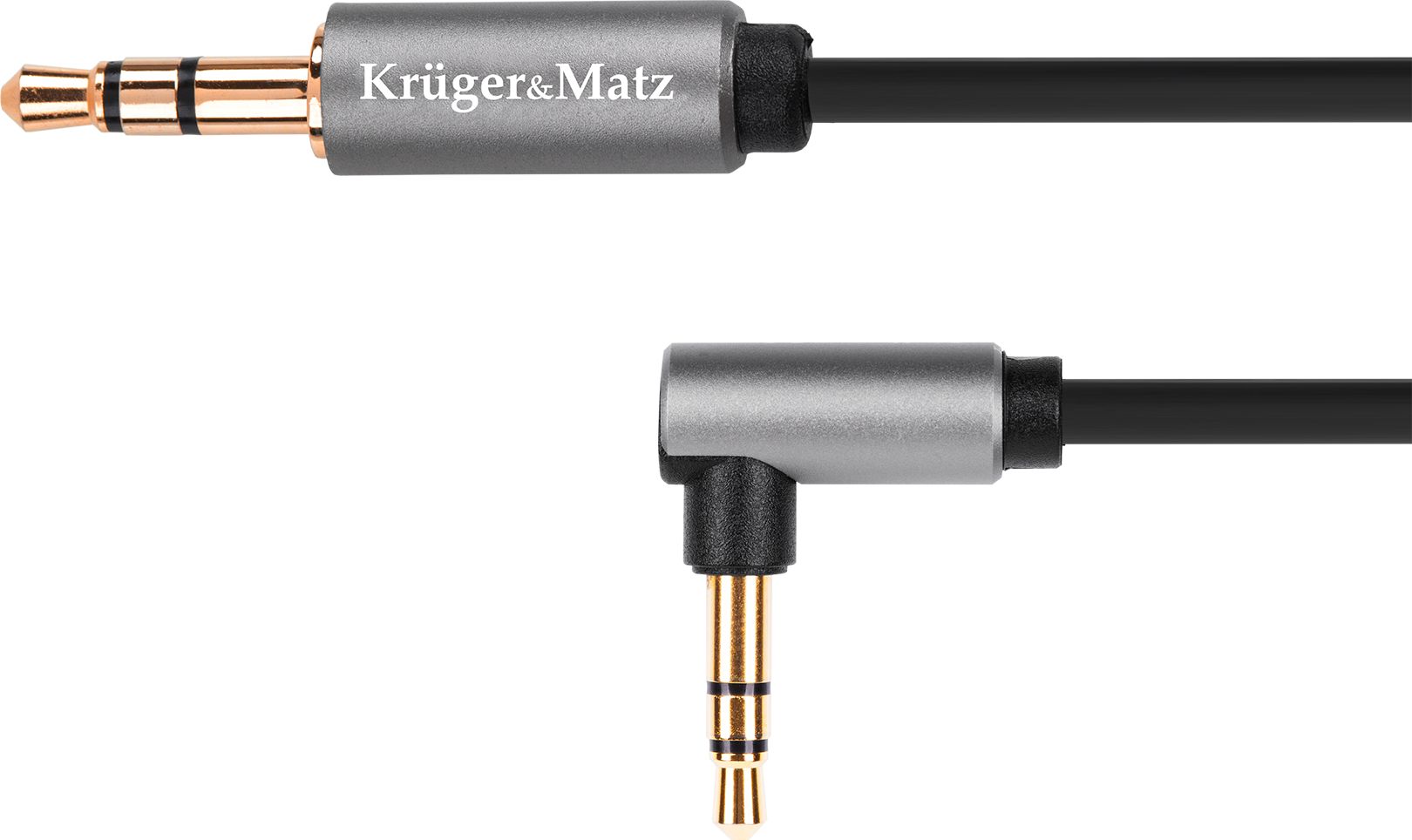 Kabllo audio Kruger&amp;Matz KM1233, Jack 3.5mm në Jack 3.5mm, 1.8m, argjendi