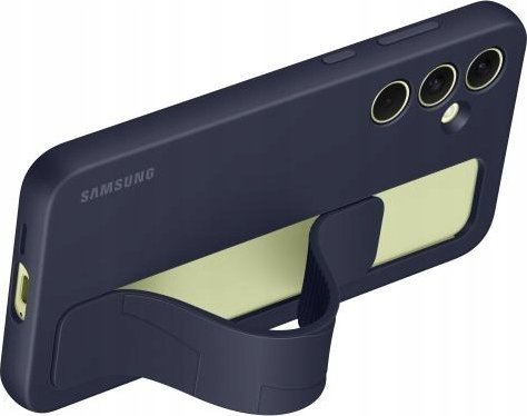 Mbrojtëse telefoni Samsung Silicone Cover Strap për Galaxy A55 5G, silikon, me rrip, e zezë