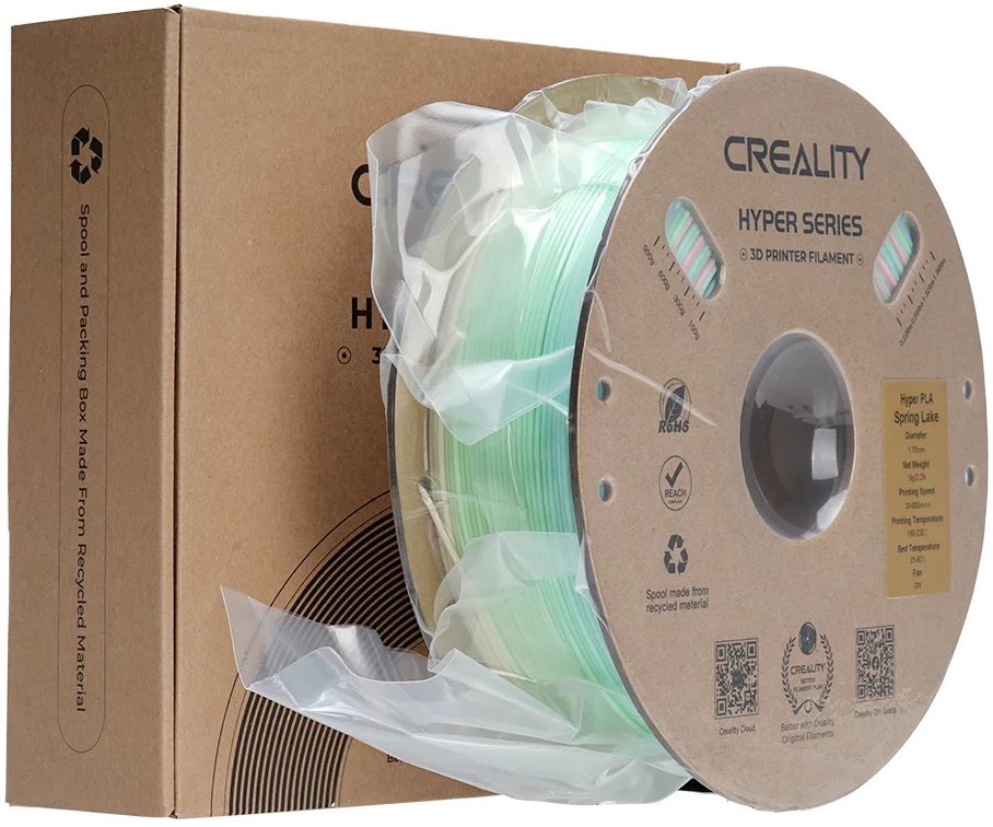 Филамент 3D Creality Hyper PLA Rainbow, 1.75mm, 1kg, многубоен