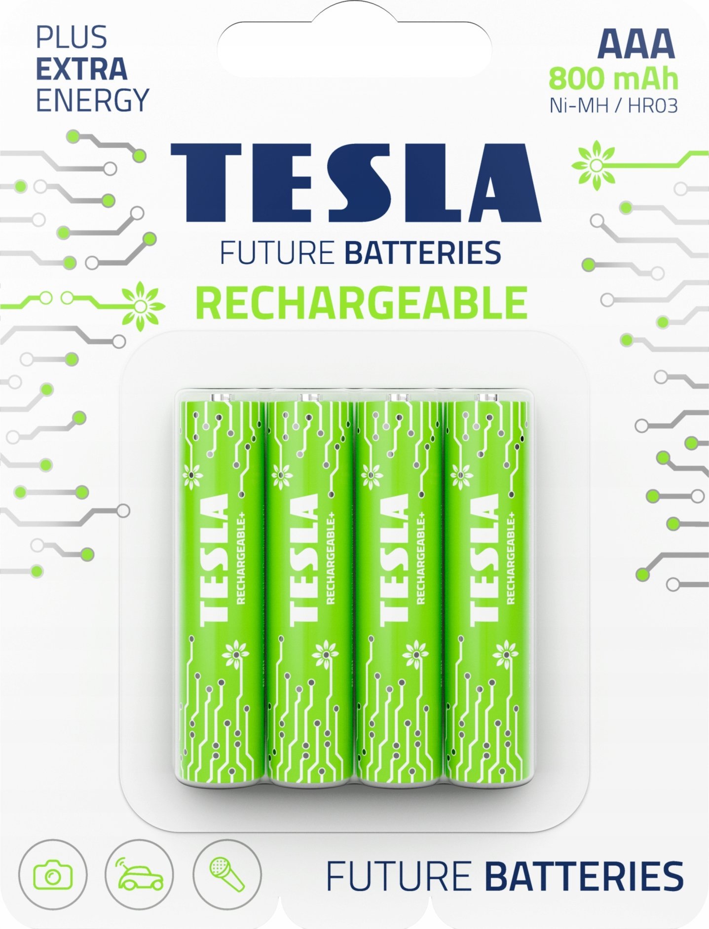 Bateri të rikarikueshme Tesla, AAA, 800mAh, paketë 4 copë