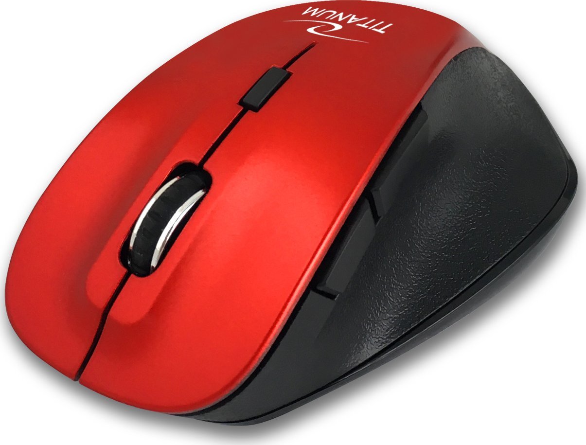 Maus wireless Titanum TM122R Fornax, Bluetooth, 6D, i kuq
