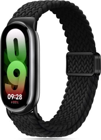Rrip dore Tech-Protect Nylonmag për Xiaomi Smart Band 8 9 NFC, najlon, i zi