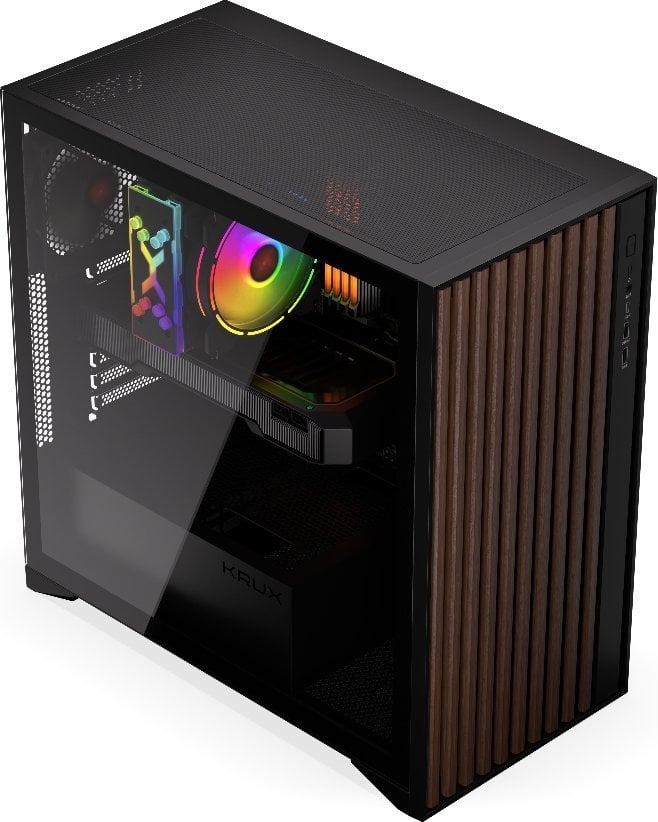 Kutia kompjuterike Krux Tower, ATX, tower, e zezë