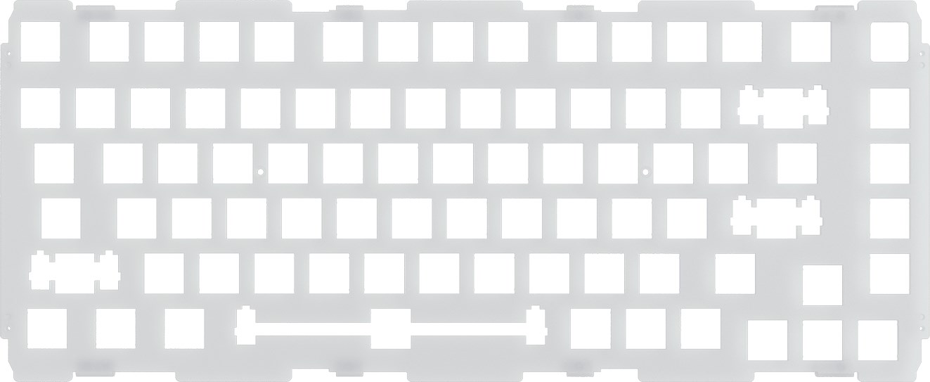 Pлоча за копчиња Glorious GMMK Pro 75%, поликарбонат, ISO, проѕирна