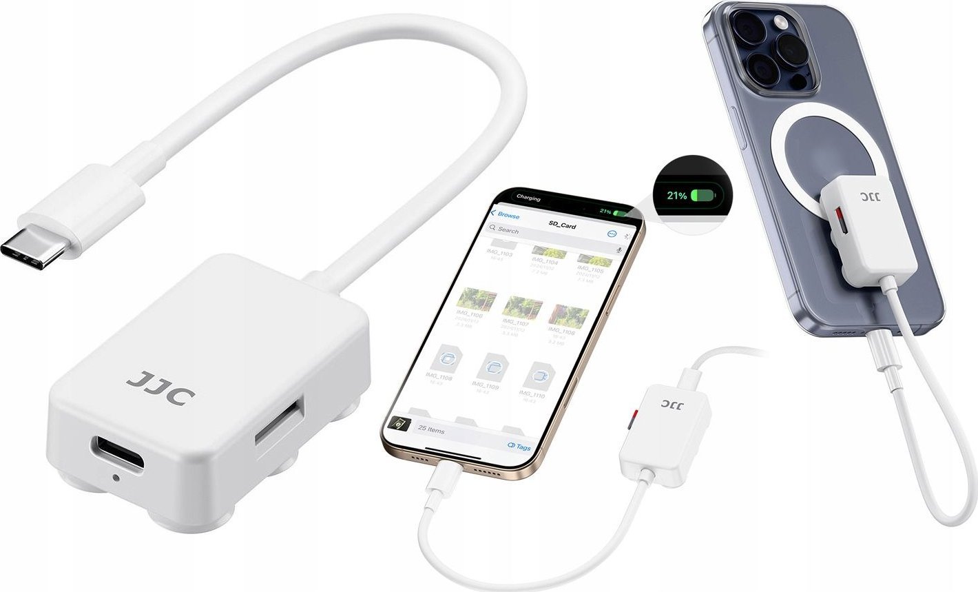 Lexues karte telefoni JJC PDB UC SyncCharge, microSD, USB Type C, gri