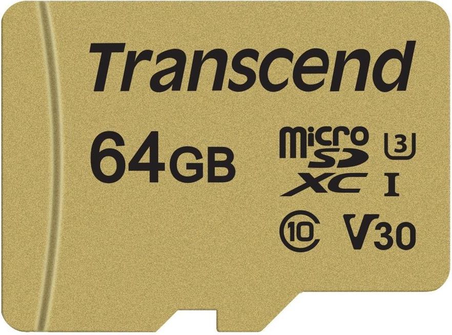 Kartë memorie MicroSD Transcend 500S, 64GB, SDXC