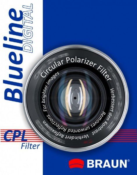 Filtri polarizues rrethor BRAUN Blueline CPL, 72mm