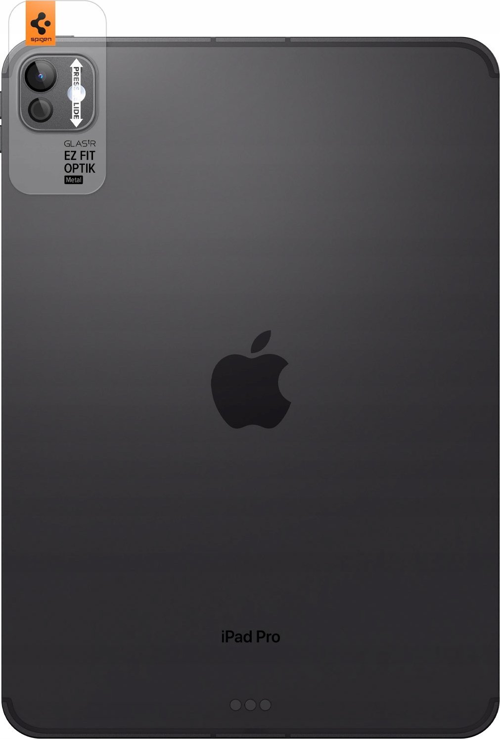 Mbrojtës kamere Spigen Glass TR EZ Fit Optik Metal, për iPad Pro 13" 2024 dhe 11" 2024, Space Black