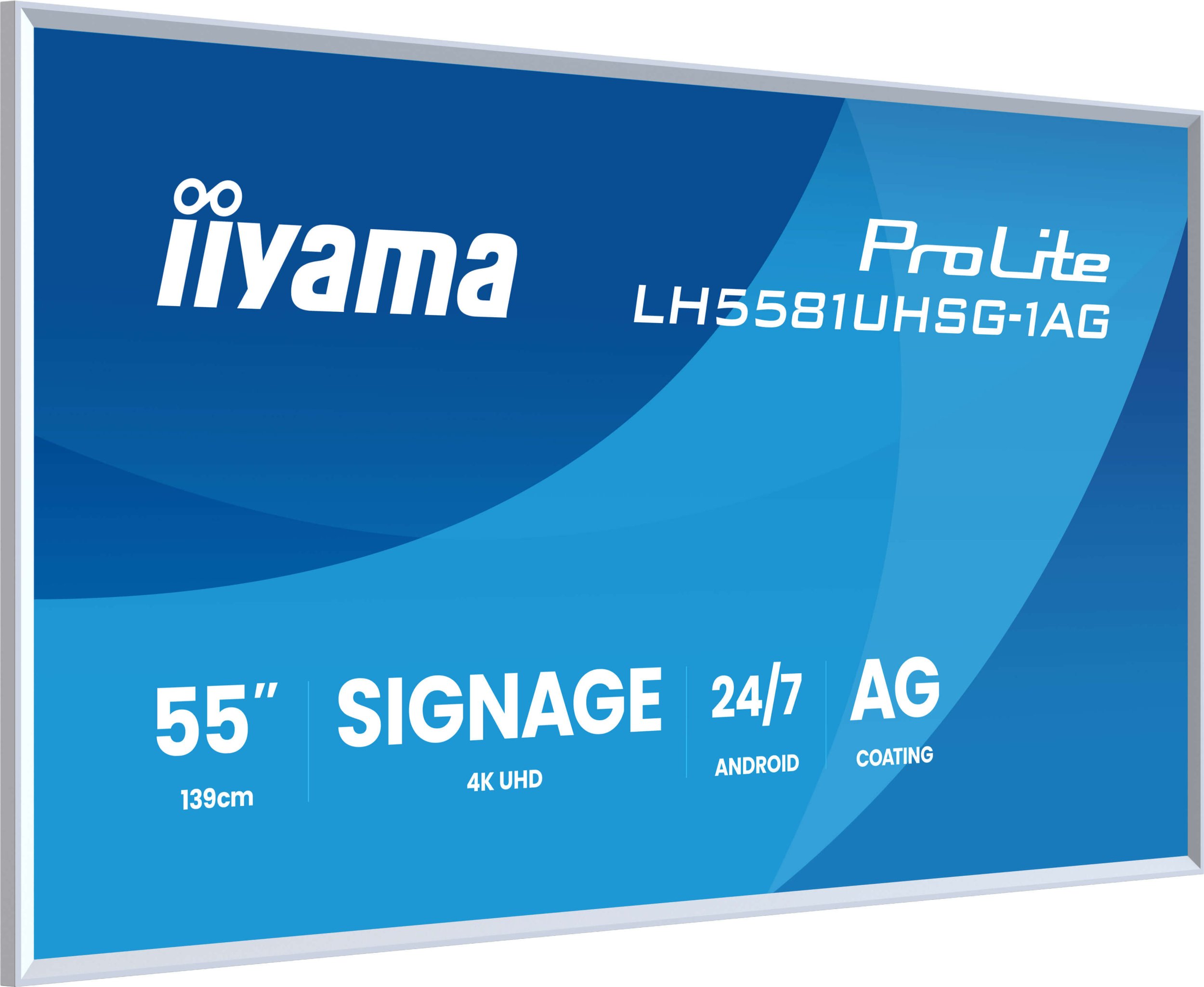 Monitor profesional Iiyama LH5581UHSG-1AG, 55", 4K UHD, i bardhë