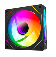 Вентилатор за куќиште Rampage 7C-120S, 120 mm, ARGB Double Ring, црн