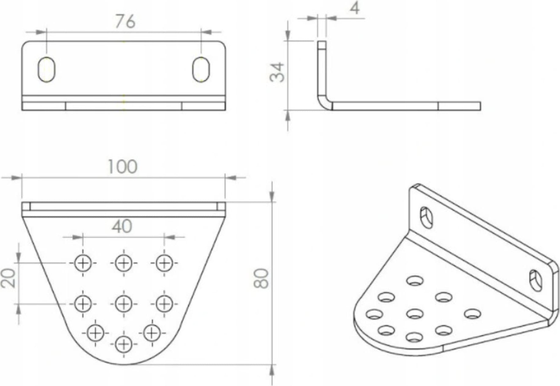 Кламер за монтирање Beninca B.SR за мотори BILL и BOB, челик 4mm, поцинкуван