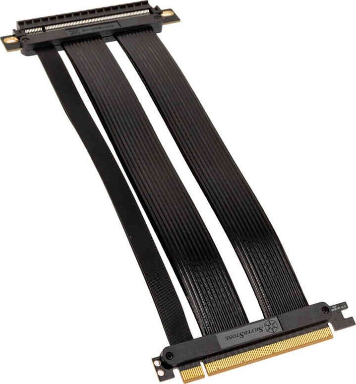 Kabllo riser SilverStone RC05, PCIe 4.0 x16, 220mm, e zezë