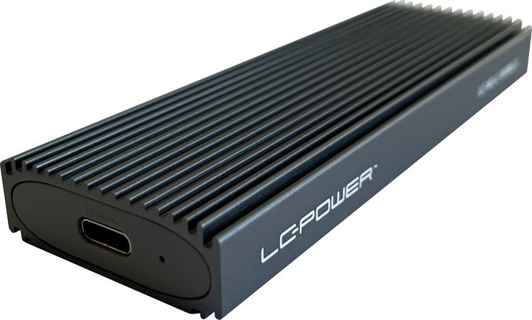 Kuti e jashtme SSD LC-Power LC-M2-C-NVME-3, NVMe M.2, USB 3.2 Gen 2, e zezë
