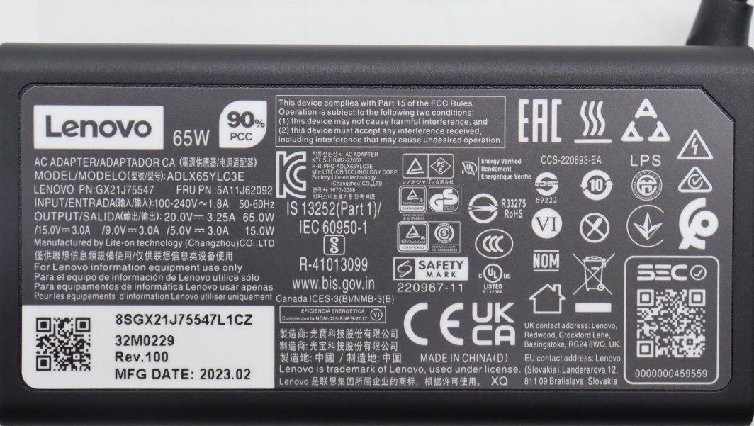 Karikues për laptop Lenovo 5A11J62092, Inverter Internal, 65W, i zi