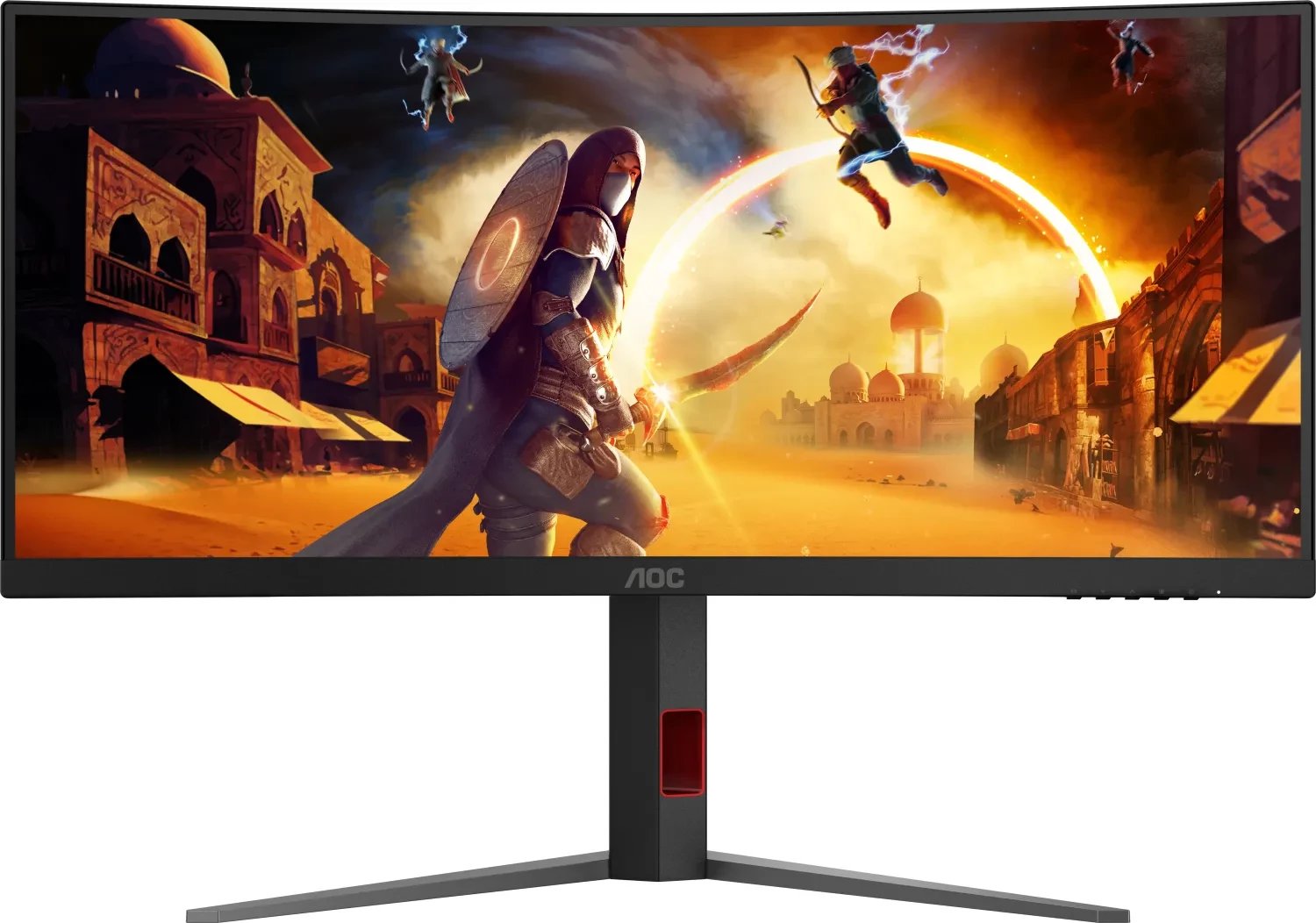 Гејминг монитор AOC CU34G4, 34\", Wide Quad HD, закривен, црн