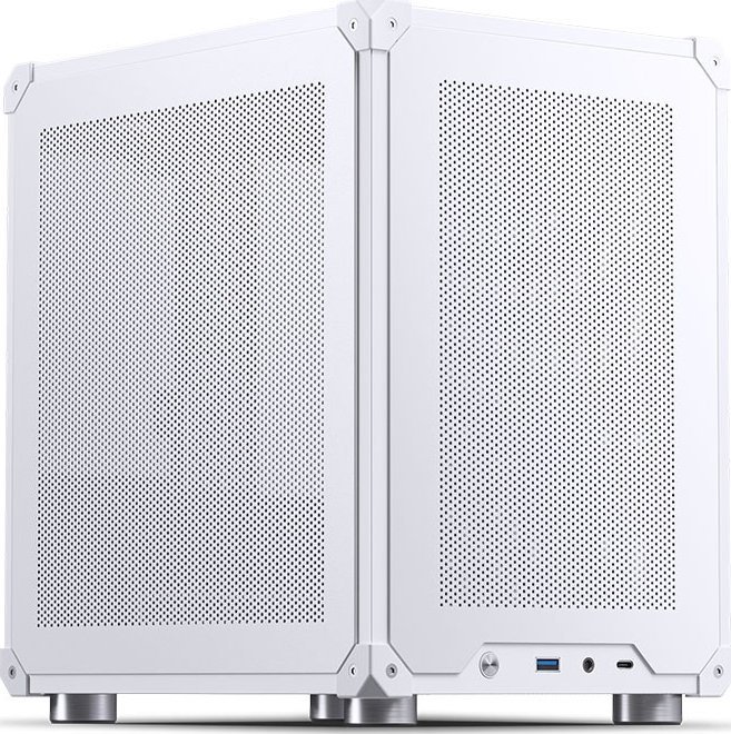 Куќиште за компјутер Jonsbo C6, Micro ATX, компактно, бело