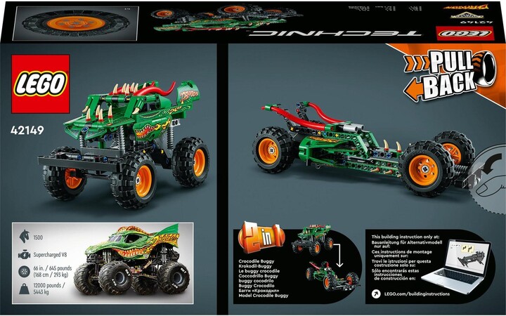 Set LEGO® Technic 42149 Monster Jam™ Dragon™, 217 pjesë