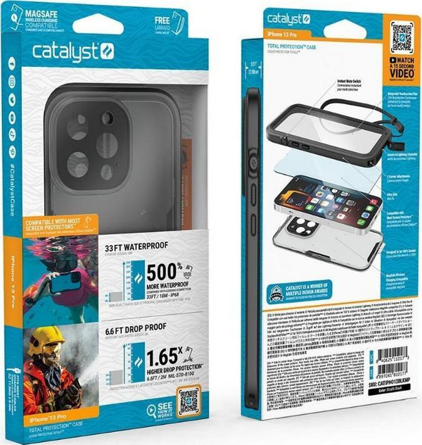 Këllëf mbrojtës Catalyst për iPhone 13 Pro, i zi