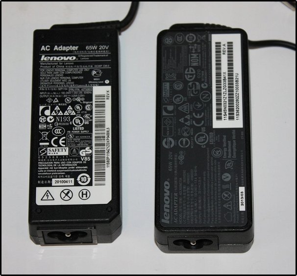 Adapter karikues Lenovo AC 65W, lidhje rrethore, i zi