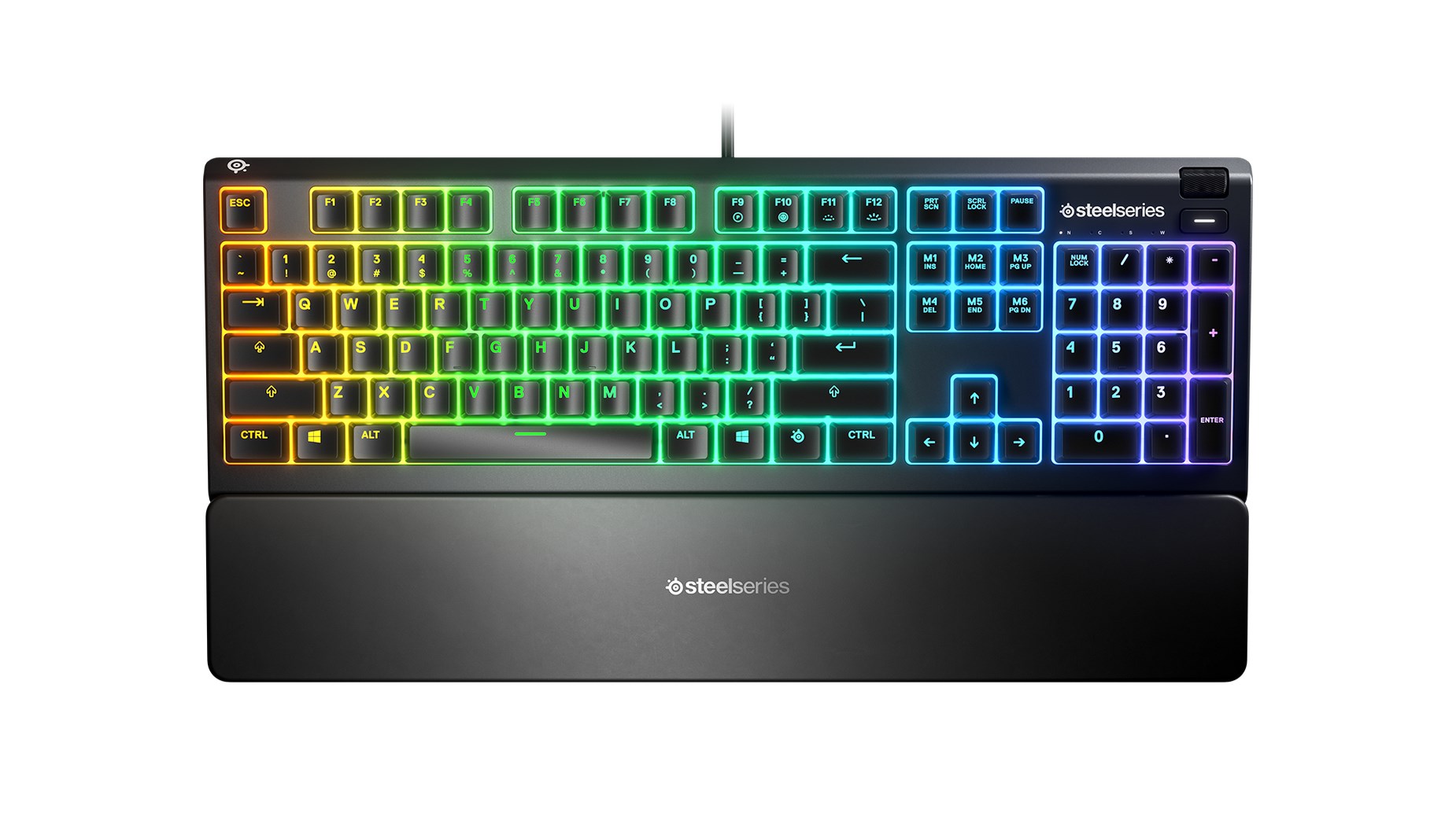 Tastierë lojërash SteelSeries Apex 3, US, RGB, e zezë