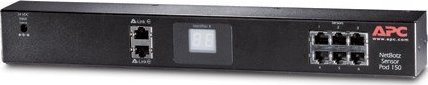 Modul sensorësh rack APC NetBotz 150, 6 porta sensorësh, PoE, i zi