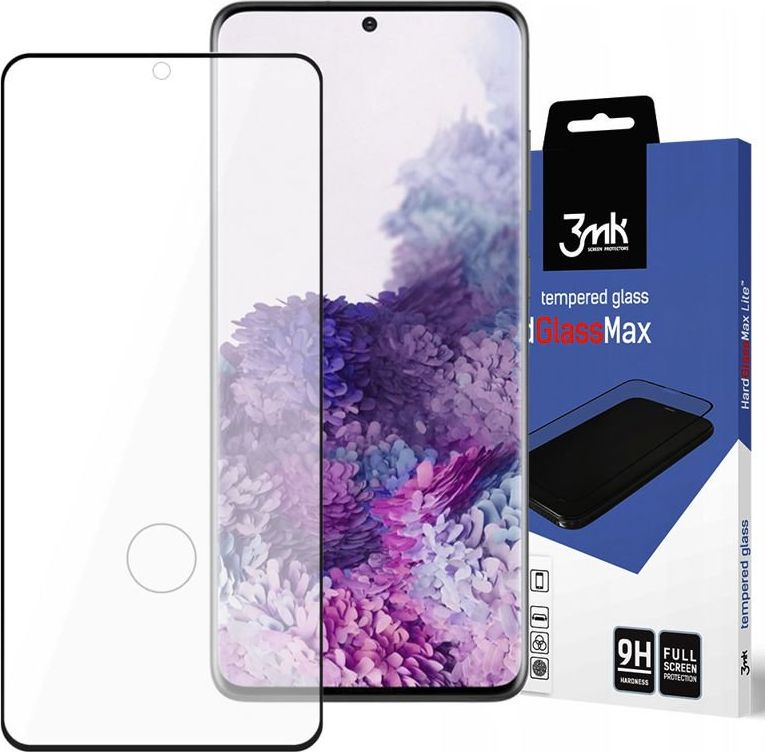 Xham mbrojtës për celular 3MK HardGlass Max për Samsung Galaxy S20, i zi