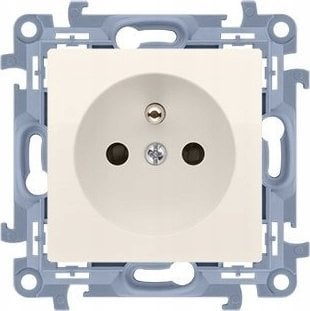 Prizë njëfishe me tokëzim Kontakt-Simon Simon 10, 16A, me kapak mbrojtës, ngjyrë krem