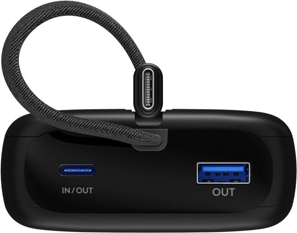 Powerbank Goobay 20000mAh, 15W, kabllo USB C e integruar, i zi