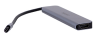Qendër USB-C Unitek H1118A, USB-A x3, USB-C, HDMI, SD, microSD, e hirtë