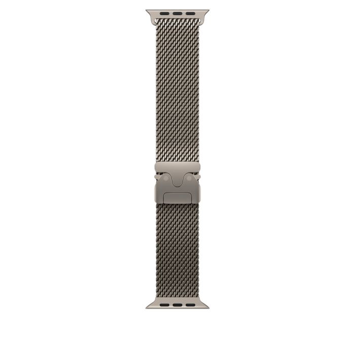 Apple Watch 49mm Milanese Loop, Natural Titanium Milanese Loop, S