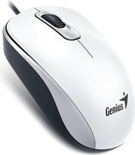 Maus Genius DX-110, me kabllo, USB, i bardhë dhe i zi