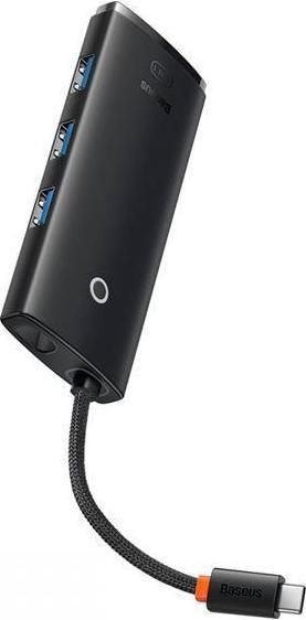 HUB USB C Baseus BS OH018, 5 porta, 100W PD, gri