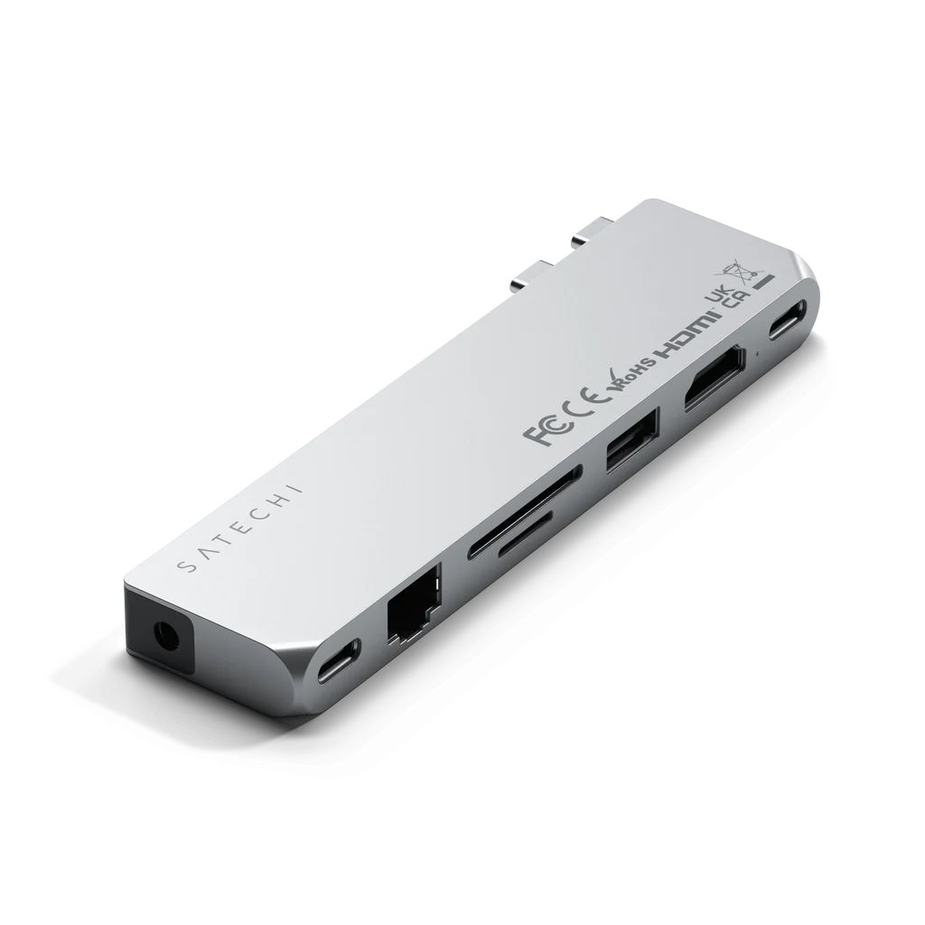 USB Hub Satechi Pro Hub Max, i argjendtë